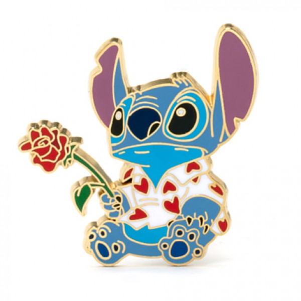 Stitch and Rose Collectible Pin